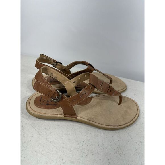 BOC Born Concept Sandals Womens 10 M TStraps Slingback Thongs Flats C63941 Brown - Picture 2 of 8